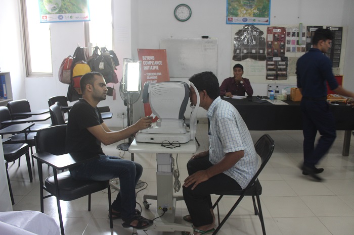 Eyesight Acuity test at Picard Bangladesh Limited