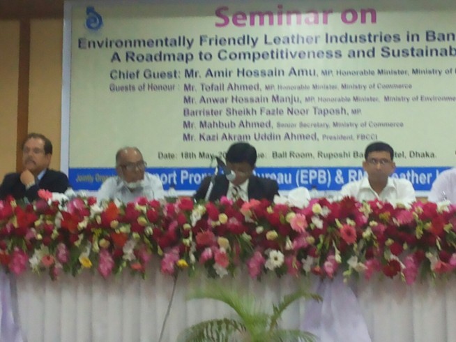 LFMEAB participating in Seminar on Environmentally Friendly Leather Industries in Bangladesh: A Raodmap to Competitiveness and Sustainability on 18th May, 2014 at Ball Room, Ruposhi Bangla Hotel,Dhaka.